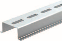 Alva Tragschiene / Hutschiene 35x15 mm gelocht, Stahl verzinkt - TS35X15/LL/2M/STZN