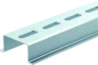Alva Tragschiene / Hutschiene 35x15 mm gelocht, Stahl verzinkt - TS35X15/LL/2M/STZN