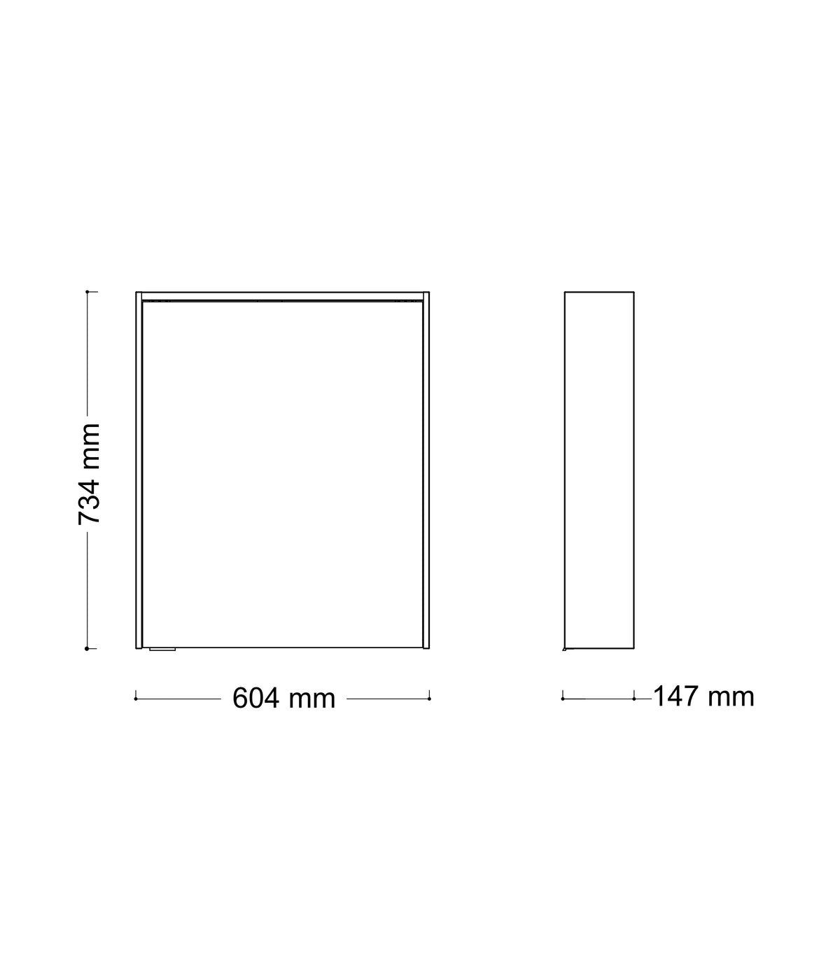 Alva Varia Spiegelschrank 60,4x73,4x14,7cm, LED-Lightstrip, Weiß - AQBMVASPS9