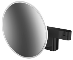 Alva Varia Kosmetikspiegel 3-fach LED-Beleucht.DM20,9cm,Gelenkarm,Schwarz - AQBMVAKSPB3S
