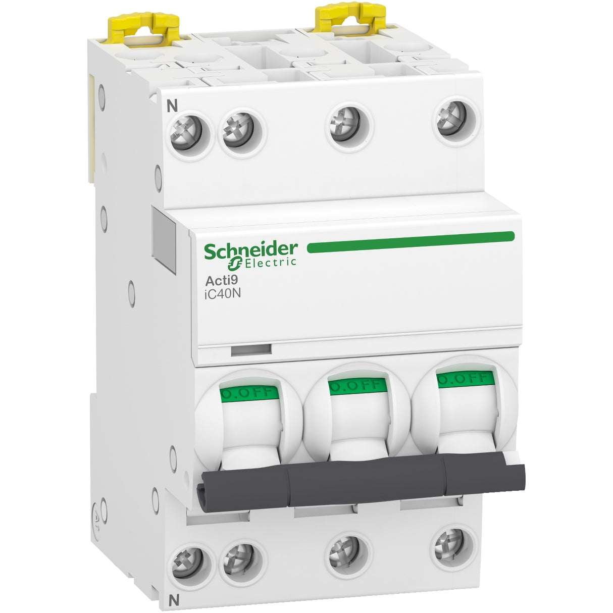 SCHNEIDER ELECTRIC Acti9 iC40N - Leitungsschutzschalter - 3 P+N - 25A - C Kurve - 6kA/10kA – A9P54725