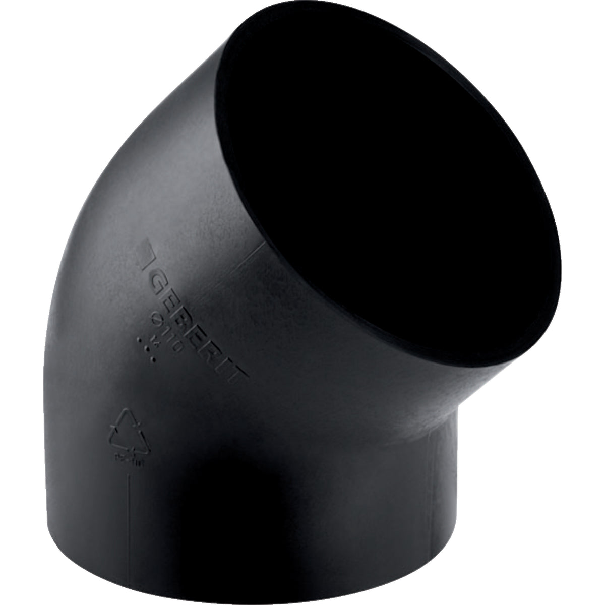 GEBERIT GE PE Bogen 45 Gr. d125mm – 368.045.16.1