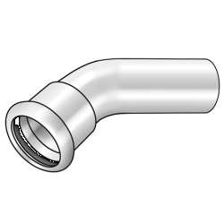 KE KELIT CP426 C-Stahl Pr.Winkel 45 Grad a/i 76,1 – 54621JJ0