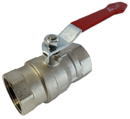 ALVA Kugelhahn Heizung MS 3/4"IG/IG lang Hebelgr.Stahl verz.rot PN25 Stopfbuchse