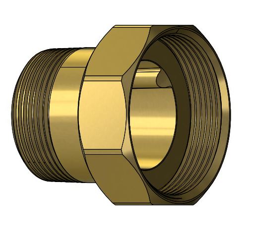 Alva Verschraubung 3/4" Überwurf zu 1/2" AG - ALVERUEM20AG15