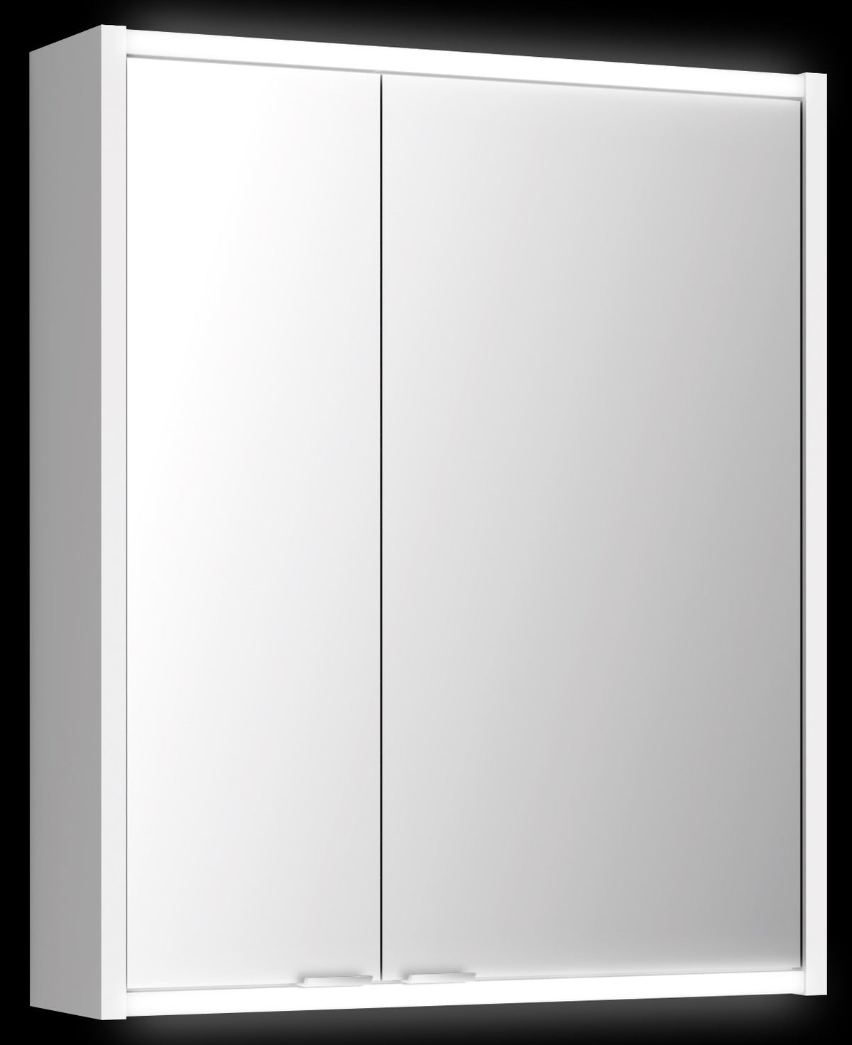 Alva Varia Spiegelschrank 60x71,4x15,2cm, LED-Lightstrip, Weiß - AQBMVASPS12