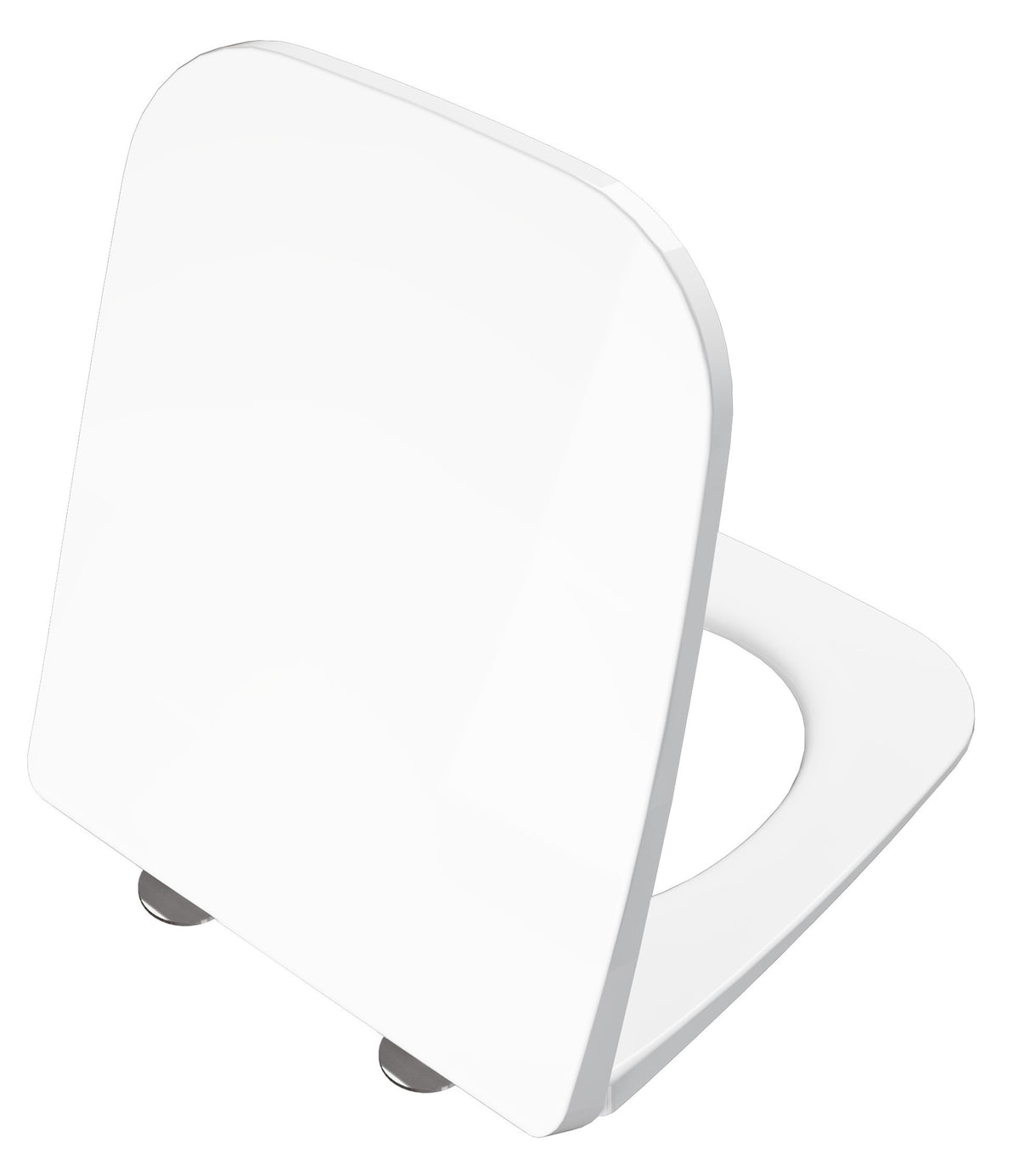 Alva Aura WC-Sitz mit Absenkautom. Scharn. Edelstahl, f. AQKEAUWWCTES, Weiß - AQKEAUSITZA.2