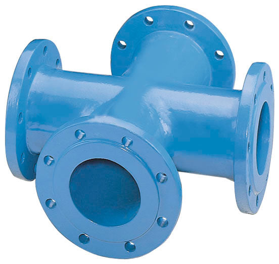 Alva TT-Kreuzstück DN100 Fl. geb. PN10/16 GGG epoxybeschichtet - FSTT100GGG