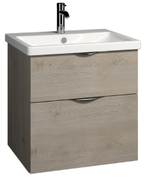 ALVA Idea Unterschrank m. Keramik WT, 2 Auszüge, 63x64,5x49cm, Weiß Glanz