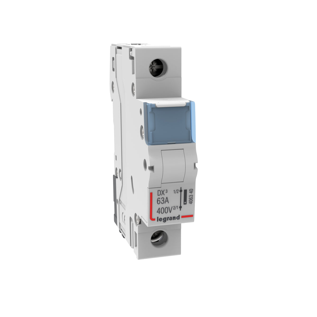 LEGRAND DX3 Neutralleiterdurchführung 63A, 230/4 00V AC, Verteilereinbau, 1 Modulbreite – 406340