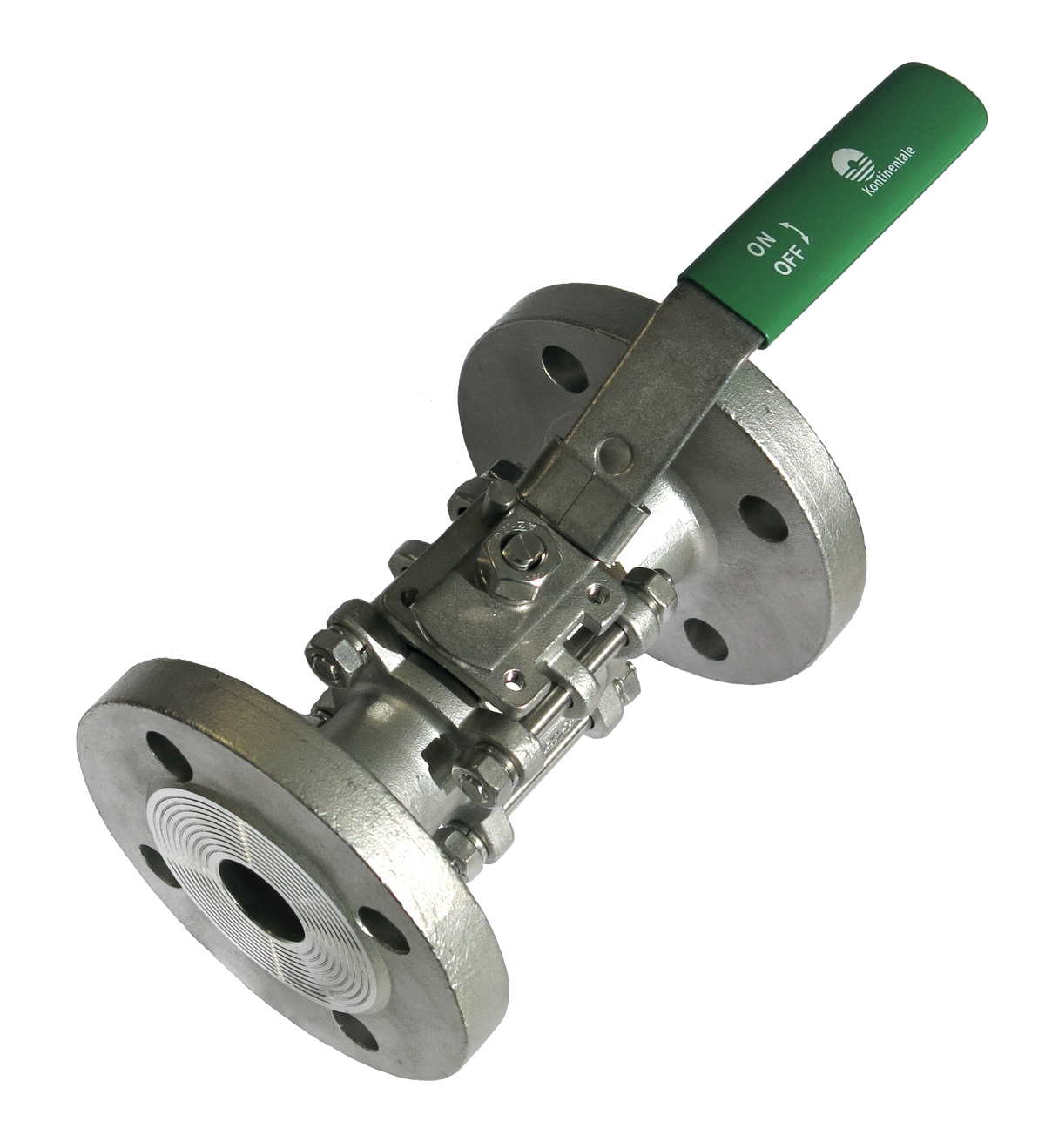 Alva Edelstahlflanschkugelh. 3tl F1 DN15 PN40 voll.DG 1.4408 ISO-Top sperrb.Hebel - ARTEKH3F15