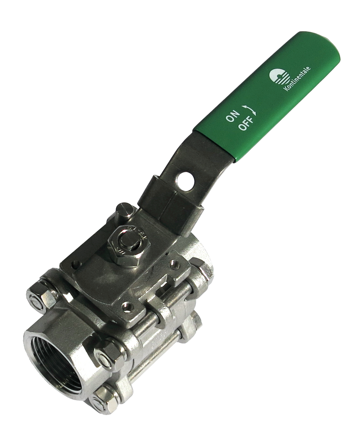 Alva Edelstahlkugelh. M3 3tlg IG 1" PN63 voll.DG 1.4408 ISO-Top sperrb.Hebel - ARTEKH3M3I25