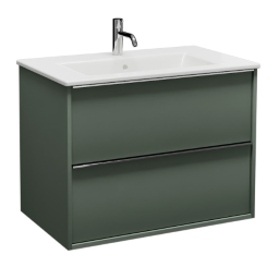 ALVA Pura 1.0 Unterschrank m. Keramik-WT 2 Auszüge, 82x62x49cm, Rauchgrün Matt