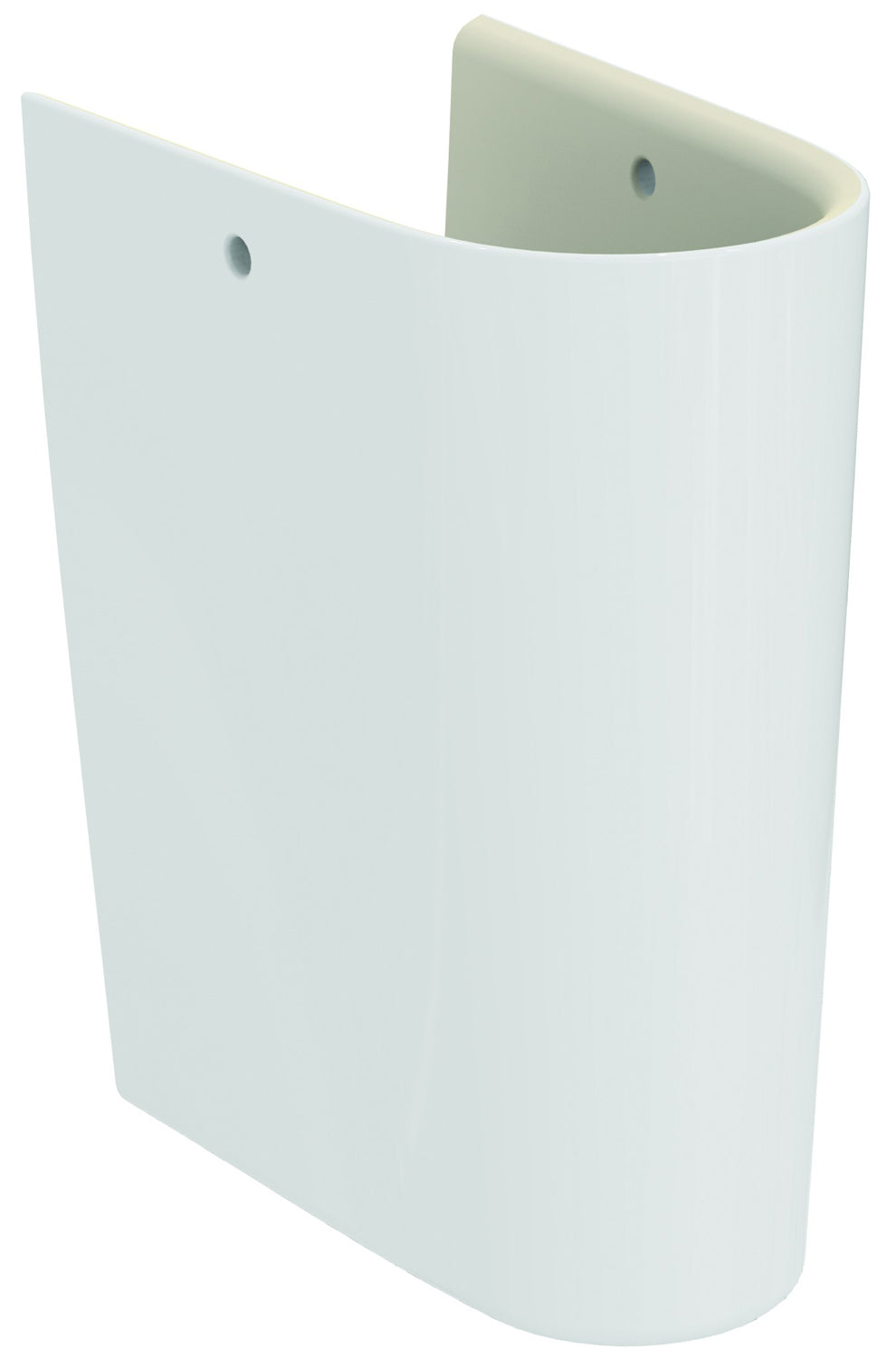 Alva Bela Halbsäule für Handwaschbecken flache Ausführung, Weiß - AQKEBEHSHWBF
