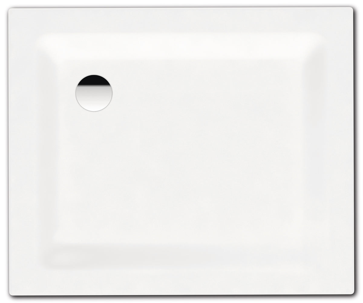 Alva Forta Stahlemail Brausetasse 90x75x2,5cm, schweres Mod.,Weiß oh.Füsse - AQBTFOBT90.75FS