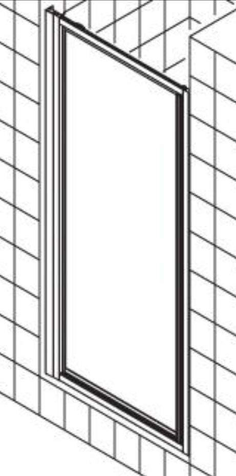 ALVA Una Drehtür mit vers. Drehp., 69-76/190cm, Silber, ESG Clean