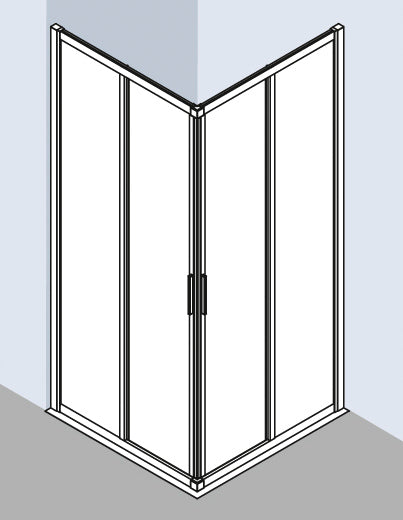 Alva Juna Eckeinstiegshälfte li. 78,5-81/200cm, Silber HGL, ESG Clean - AQDUJUEH80L