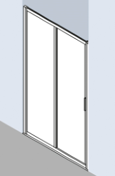 ALVA Juna Schiebetür 2-tl. Festf. rechts, 120/200cm, Silber HGL, ESG Clean
