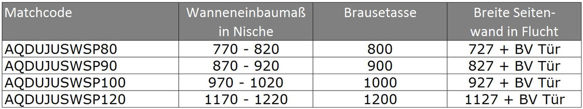 Alva Juna Seitenwand 77-82/200cm, Silber HGL, ESG Clean - AQDUJUSWSP80