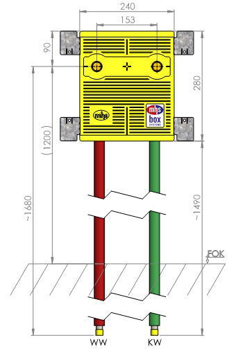 MHS MHS Duschbox Kelit Kelox 20mm Rohr:Kelit Kelox – 24642KE0000000