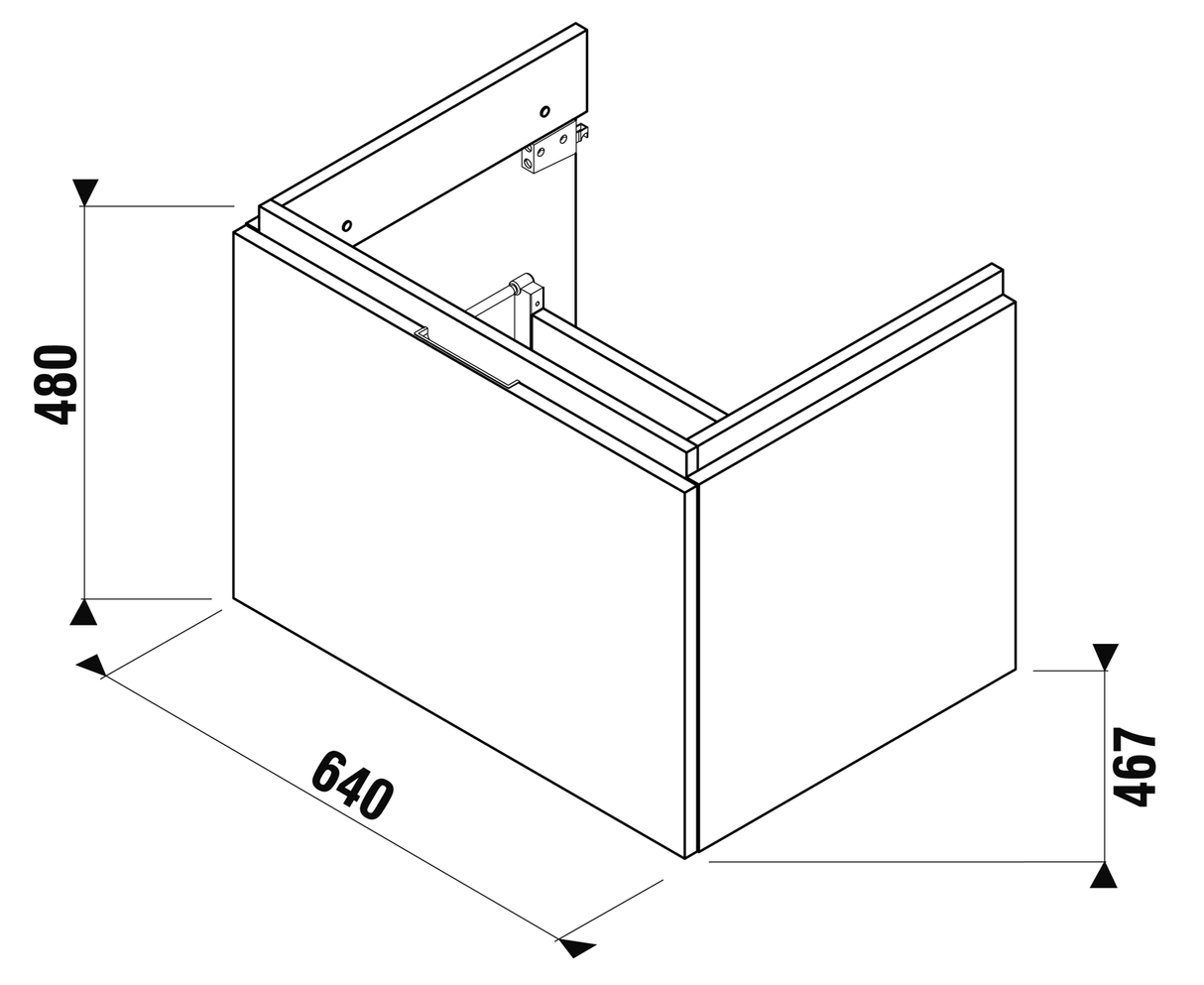 Alva Amoa Unterschrank für WT AQKEIDWT65, 1 Ausz., 64x48x46,7cm, Weiß - AQBMAMUS6W