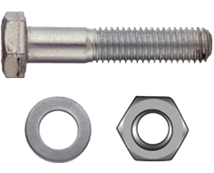 ALVA Schraubenset DIN931 A2 M16x65mm 4xSchrauben, 4xMutter, 8xBeilagscheibe - ARTA2M1665S