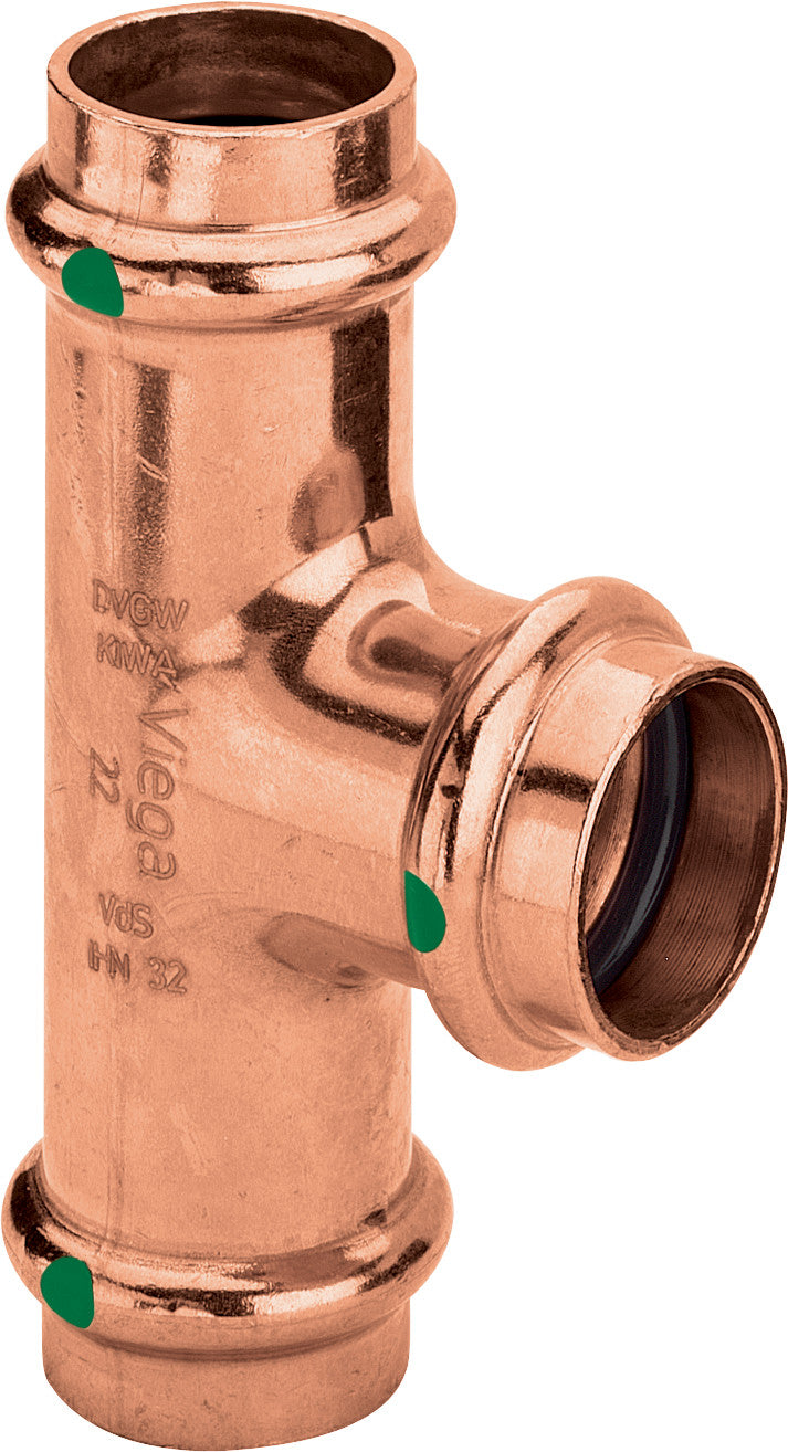 VIEGA Viega T-Stück mit SC Profipress 2418 in 28x28x22mm Kupfer – 315 016