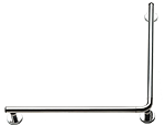 Alva Varia Wandhaltegriff 90 reversibel, 60x45cm, bis 130kg, Chrom - AQBFVAWHG90.1C