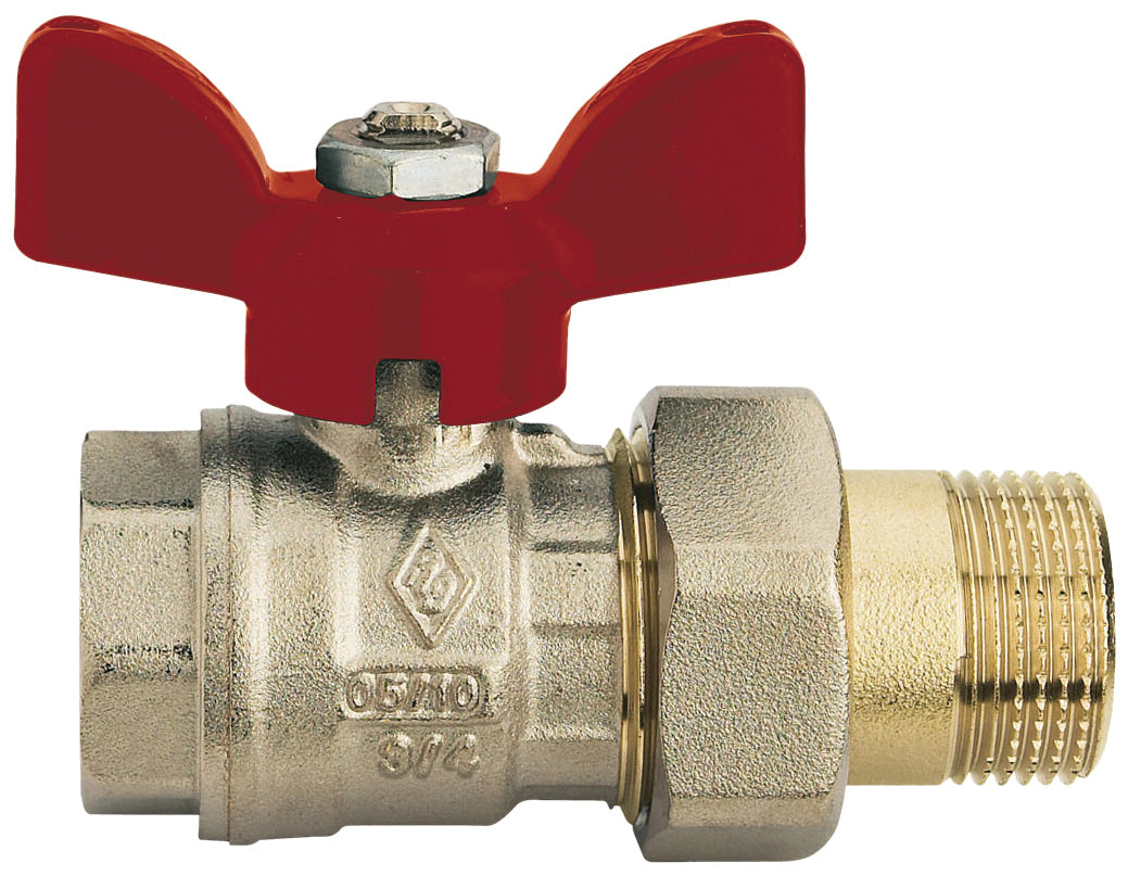 Alva Kugelhahn Fig. 200FH 1/2"IG Mssg. voll.Durchg.m.Flügelg. u. Holl. AG - ACKHFH1/2