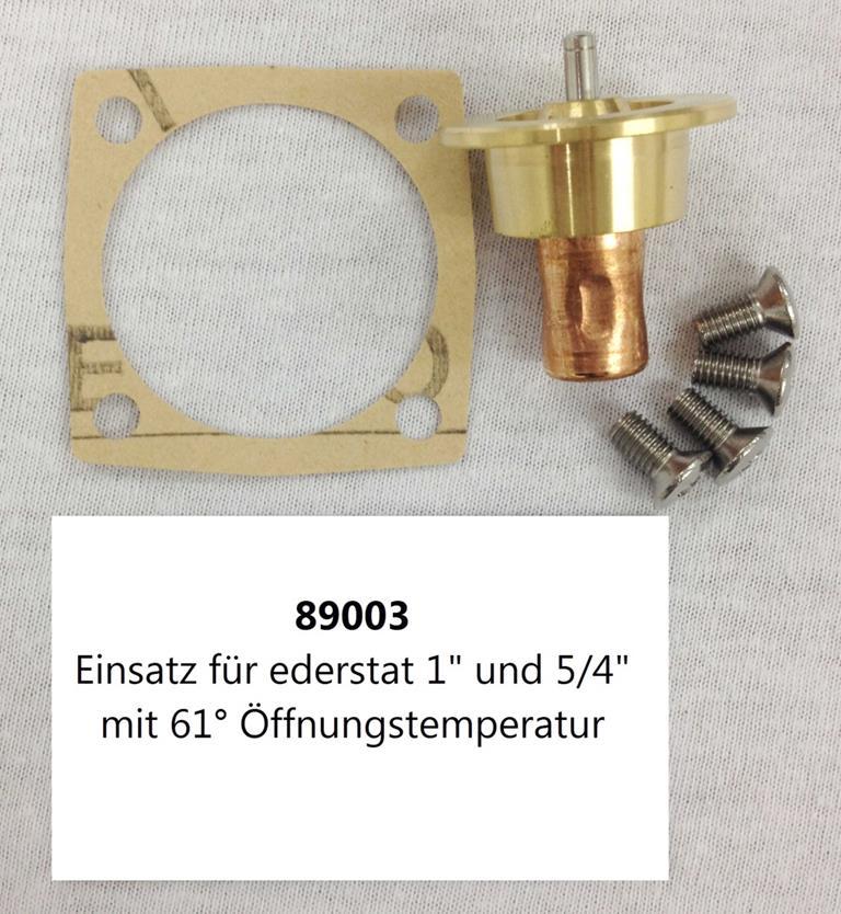 EDERHEIZUNG Eder Einsatz f.Ederstat Ladeventil 1"u.5/4" m.61Gr.Oeffungstemp.Nr.89003 – 89003