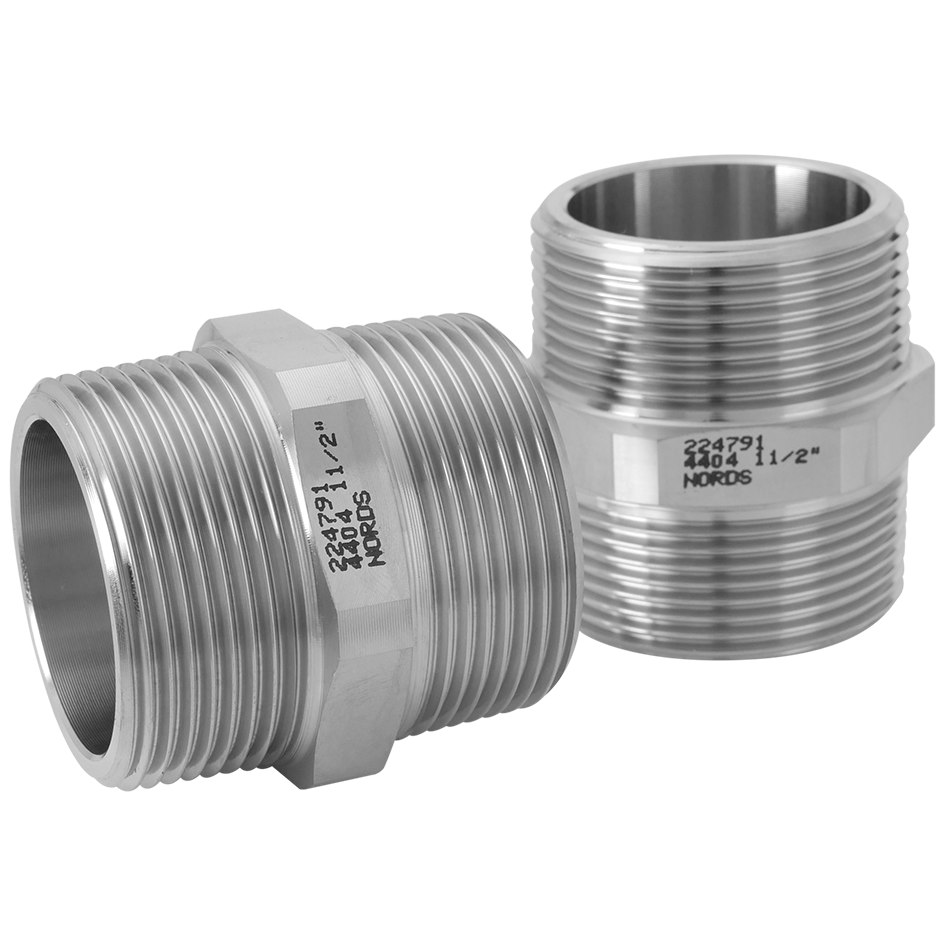 NORDS Nords Sechskantnippel R-207 1/2" Wkst.1.4404 / 316L(1.4436) – 11-0207-04