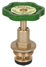 ALVA Fettkammer-Oberteil, Durchgang-/Schrägsitzventil, mit steigender Spindel, DN25, 1", aus Messing, mit EPDM Dichtung