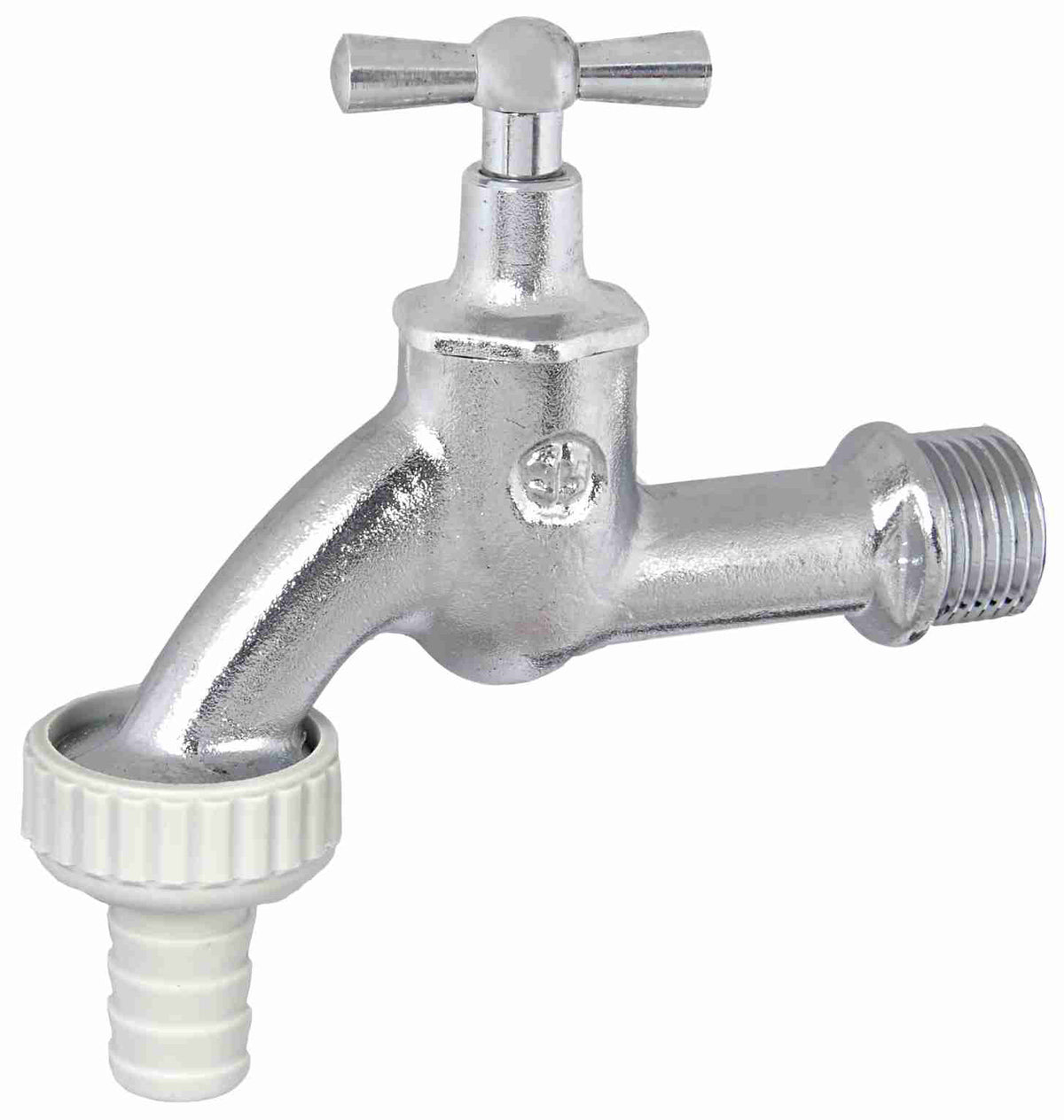 Alva Auslaufventil mit Schlauchverschraubung, mit Knebel-Oberteil, 1/2", matt chrom 0017301520001 - ACMSAV1/2