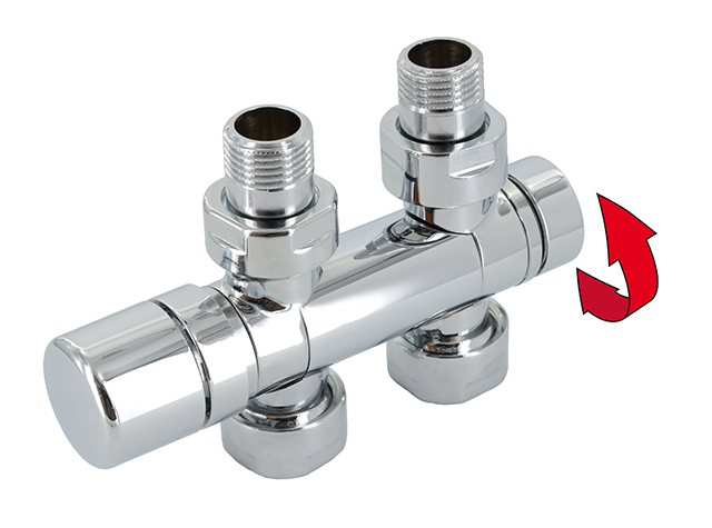 ZEHNDER Zehnder Anschluss-Armatur Set U M30x1,5 Eck- oder Durchgangsform, weiß – 839171