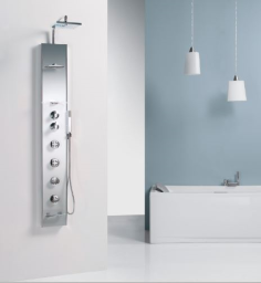 Alva Spa Duschpaneel 22,3 x 177cm Thermostat, Weiá - AQARSPDP1W