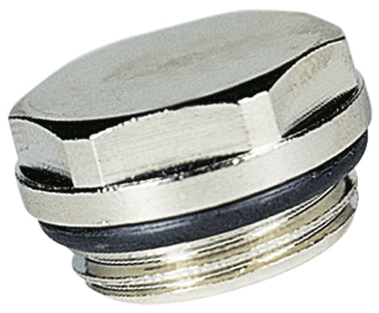 ALVA Radiator-Verschlussstopfen vernickelt 1/2"