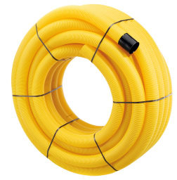 ALVA PVC-Dränagerohr flex. da100x4.0mm geschlitzt n. ÖNORM B5140 Rolle 50m gelb - DRFG100