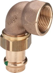 VIEGA Viega Winkelverschraubung mit SC Sanpress 2255 in 22mm x Rp3/4 Rotguss – 122 614