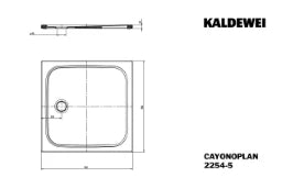 KALDEWEI Kaldewei Cayonoplan Duschw. 900x900x185 Wt-flach, alpinweiß – 361447980001