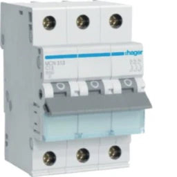 HAGER LS-Schalter 3 polig 6kA C-13A 3M – MCN313