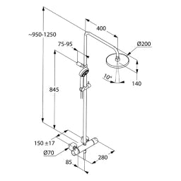 KLUDI Kludi Logo Thermostat Dual Shower – 6809205-00