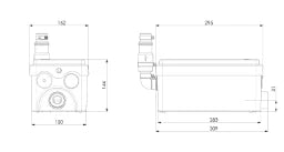 SFA SaniShowerflat Hebeanlage Einsatz für flache Duschtassen – 0048
