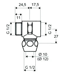 SCHELL SCHELL T-Stk.1/2"x 10mm chrom – 27 006 06 99