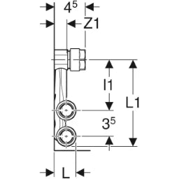 GEBERIT GE Mapress C-Stahl Hzk-Anschluss Set VL/RL m. EK-Klemmverschr. d15 x 15mm – 24045