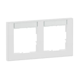 LEGRAND SEANO+ 2-fach Rahmen horizontal mit Besc hriftungsfeld, Farbausführung Ultraweiss – 765892