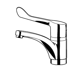KLUDI Kludi Medi-Care Spültisch-Einhandmischer Klinik-Armhebel chrom – 349080524