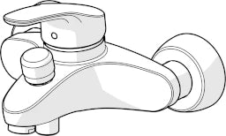 HANSA Hansa Mix Wannenfüll-u.Brausemischer verchromt – 0174 2183