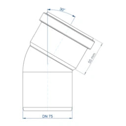 POLOPLAST PO Bogen POLO-KAL NG DN 75/30Grad – 02131