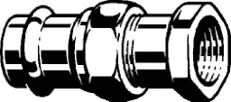 VIEGA Viega Verschraubung mit SC Sanpress 2262 flachdichtend in 54mm x Rp2 Rotguss – 222 017