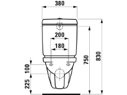LAUFEN Laufen Moderna R Wand-WC Tiefspül-Kombi 82054.9 spülrandlos o.SPK weiß – H8205490000001